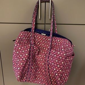 Pink and White Vera Bradley Duffel Bag
